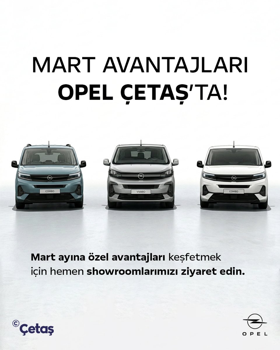 cetasopel's tweet photo. Mart ayına özel avantajları keşfetmek için hemen showroomlarımızı ziyaret edin.

📞İstanbul Bayrampaşa: 0 (212) 614 40 04
📞İstanbul Büyükçekmece: 0 (212) 863 54 54
📞Tekirdağ Çorlu: 0 (282) 685 40 20
📞İzmit Kocaeli : 0 (262) 335 43 03

#Çetaş #ÇetaşOpel #ÇetaşOtomotiv https://t.co/Ga9UjoNkhW