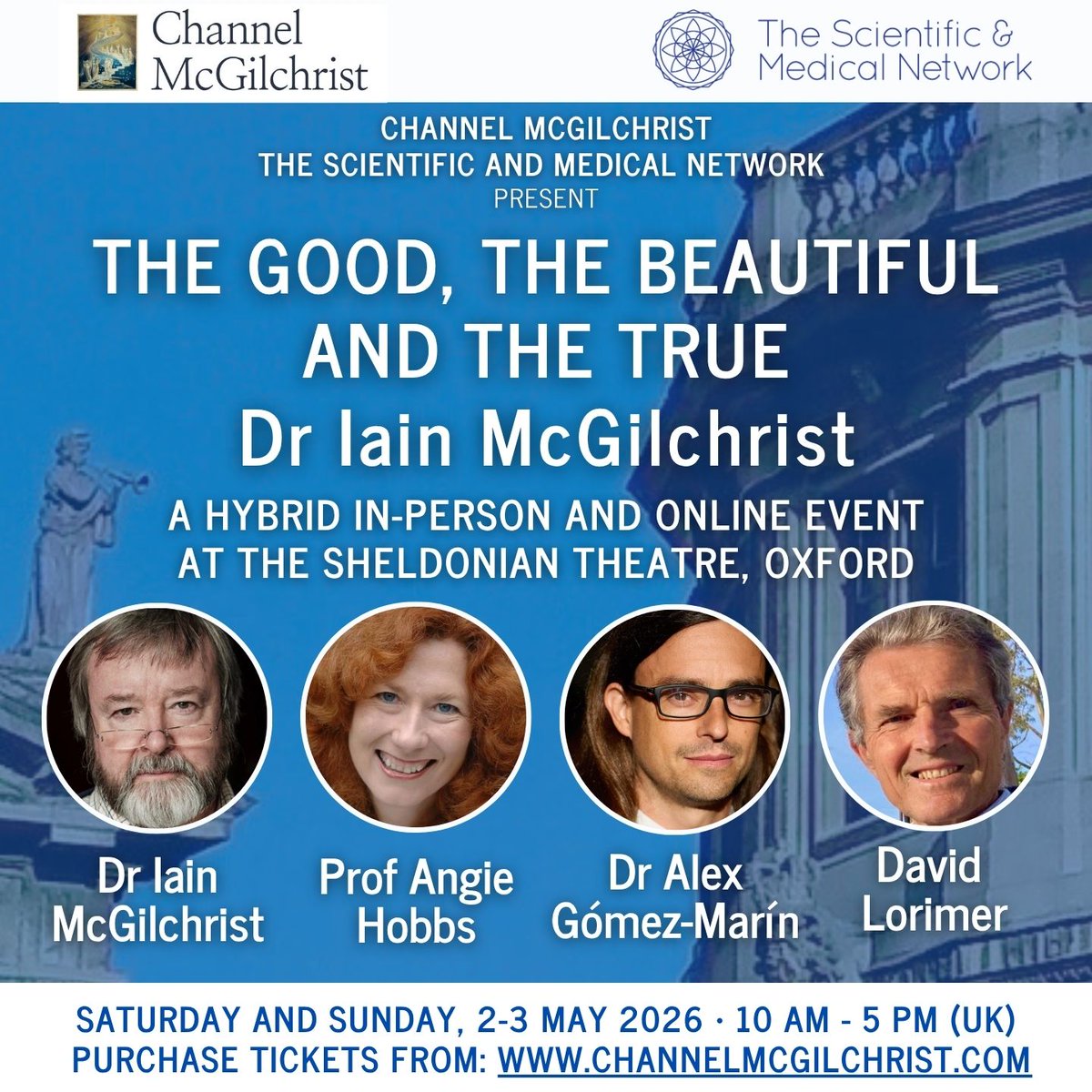 This May, Dr Iain McGilchrist will be offering what will be his last in-person two day seminar in the UK; The Good, The Beautiful, and The True. Aside from lectures he is giving later this year in September and October, the May event is the only event in the UK where attendees