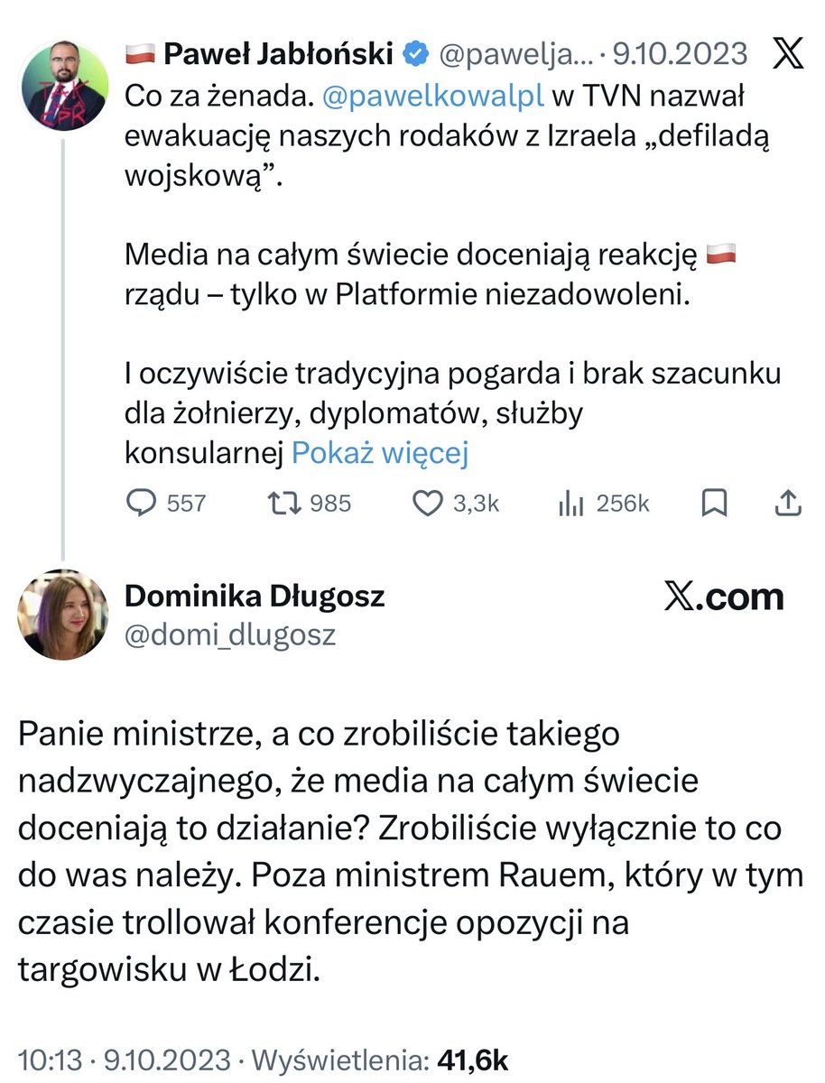 Ale to jest piękne. Jak w 2023 była ewakuacja, to rząd zrobił tylko to co do niego należy. A jak teraz jej nie ma, to Polacy dostali ostrzeżenie, żeby tam nie jechać 🤦‍♀️