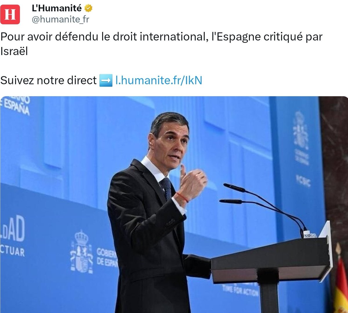 Bob30031583's tweet photo. Respect total. Dans un continent de moutons apeurés et de suiveurs serviles. L'Espagne est la seule à ne pas lécher les bottes de Netanyahou et Trump. Chapeau bas… 😏 https://t.co/bTUoMhtgFd