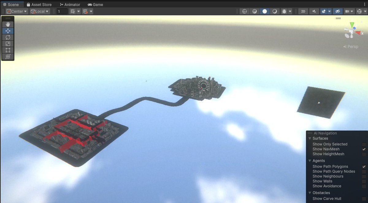 #ゲーム制作
作成中のゲームがUnity上で急に激重になって、「なんで！？なんで！？」って焦ってたら、シーンビューでクソデカ町全体を見下ろして描画してるせいだった。。。
こういう重くなり方もあるのか。
シーンビューを何もない方向向かせると解決しました。