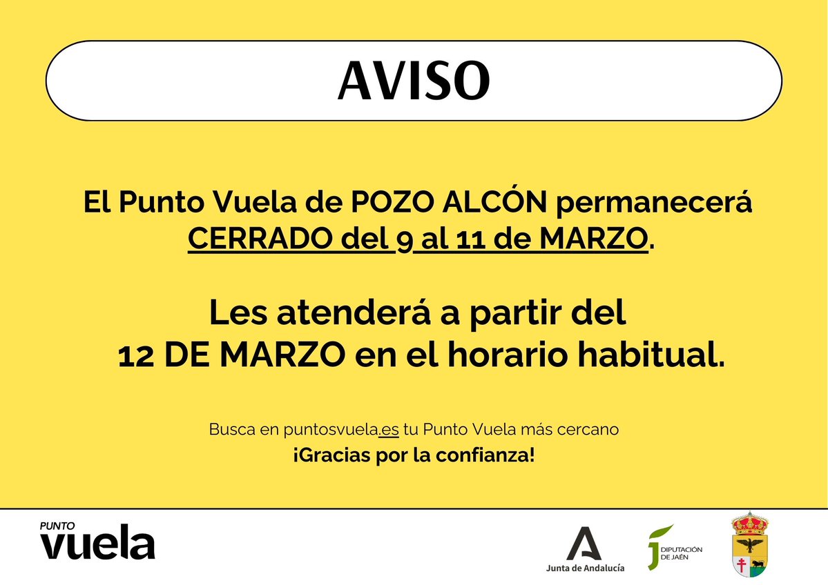Punto Vuela Pozo Alcón (@vuelapozoalcon) on Twitter photo 