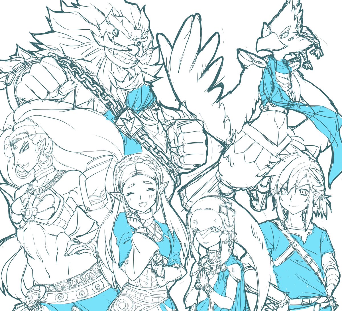 ブレワイ９周年おめでとう🎉
過去絵でお祝い🥳✨
そう言えばリーバルさん好きだったなぁ
#BotW9th