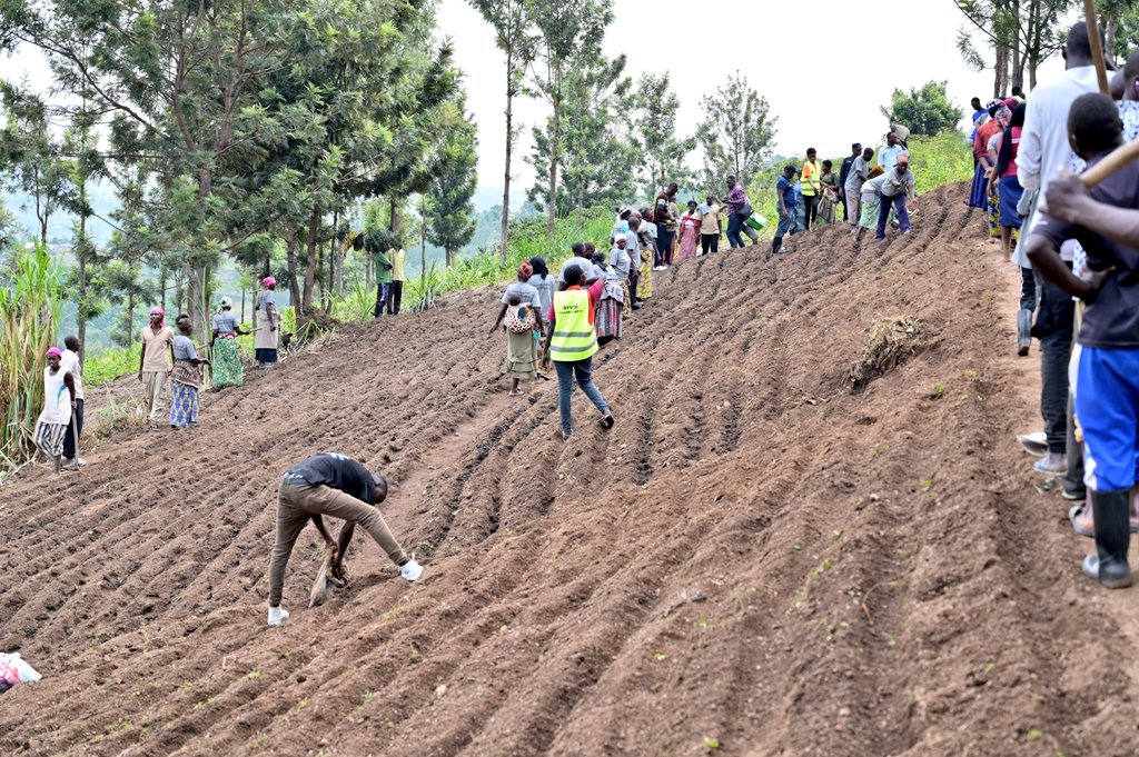 Igihembwe cy'ihinga #Season2026B  muri <a href="/RuhangoDistrict/">Ruhango District</a> cyatangirijwe muri #NtongweSector.

Ubuyobozi bw’Akarere bufatanyije n’abahinzi bateye ibishyimbo kuri 4 Ha, hanatangwa ubutumwa bwo gukoresha inyongeramusaruro zigezweho mu kongera umusaruro.

<a href="/valencesh/">Valens Habarurema</a>
#VisitRuhango