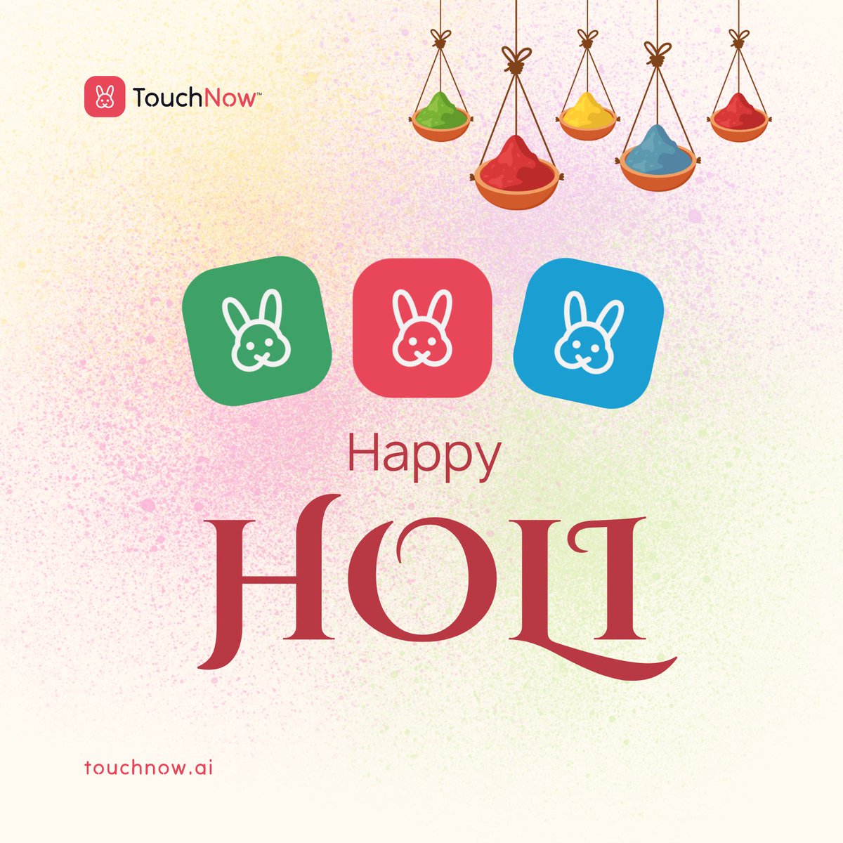 TouchNowAI's tweet photo. Wishing you and your family a very Happy Holi.

May this festival of colors bring happiness, positivity, and success to your life.

— Team TouchNow

#holicelebration #holi2026 #colorfestival https://t.co/Fc8JZSJpn8