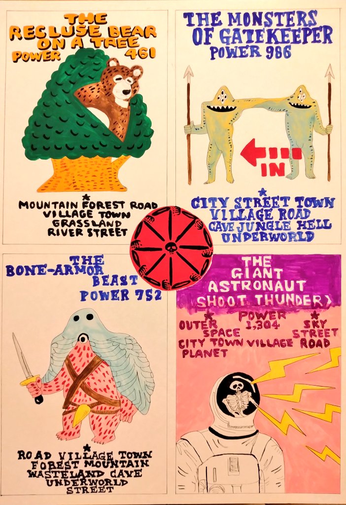 四面シリーズ219 木の上の世捨てクマ 門番モンスターズ ボーンアーマー