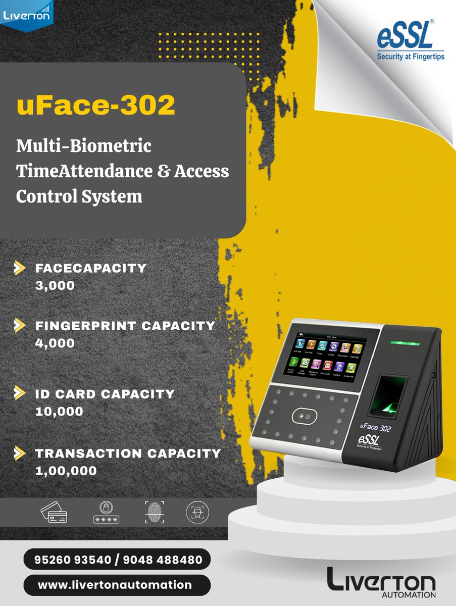 LIVERTONAUTOMA1's tweet photo. Protect your premises with advanced biometric technology from eSSL. Easy to install, simple to manage, and highly secure.
Mobile: +91 9048488480, +91 9526093540
For more details visit our website: https://t.co/dvbvit4xEc
#AccessControlSystem #BiometricAccess #LivertonAutomation https://t.co/NxavBDxFVd