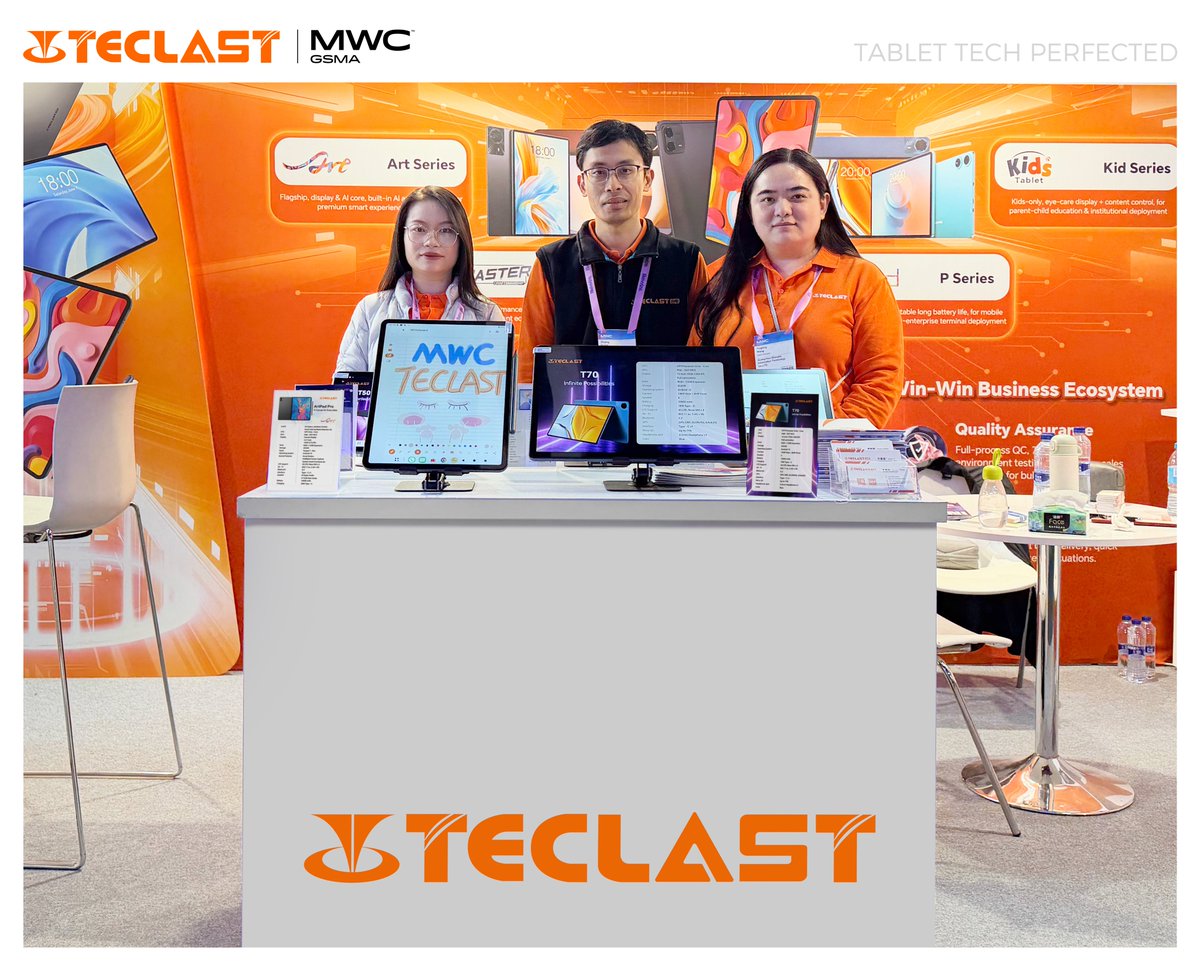 TeclastJapan's tweet image. スペインで会いましょう！

Mobile World Congress (MWC) Barcelona 2026にぜひご参加ください

📍ブース：Hall 7, Stand 7E78
📅日付：2026年3月2日～5日
📍：Venue: Fira Gran Via, Joan Carles I, 64, 08908 L'Hospitalet de Llobregat, Barcelona, Spain

ブースでお待ちしております！

#teclast