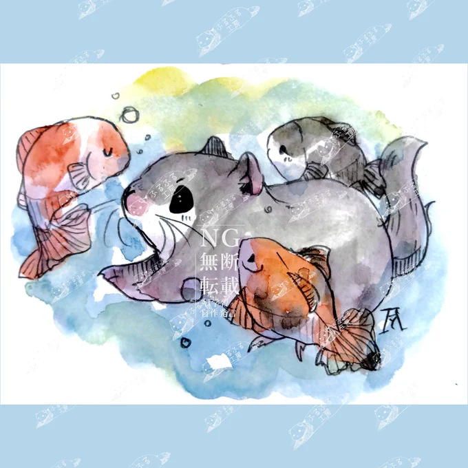 今日も1日おつかれやま〜 #金魚の日 #おつかれやまね