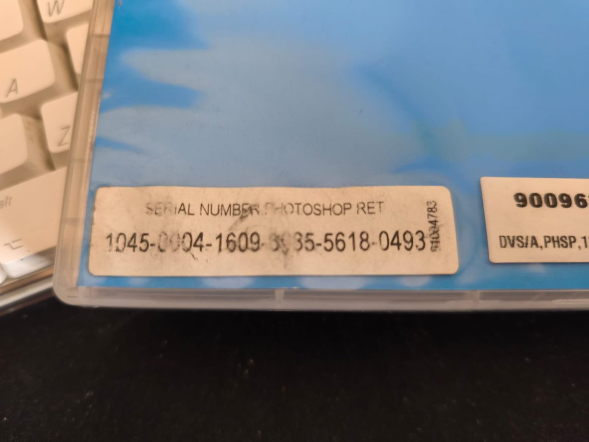 ppotera's tweet photo. Hey @Adobe !
Hi, your old geek-fan here! I've got an old PS CS4 (Mac). I want to install it on an ancient computer. The problem is that the serial key printed on the label has been damaged. I'm missing 3 digits here: 1045-0004-1609-xxx5-5618-0493. Could you help me with that? :-) https://t.co/hQrjQSjN3K