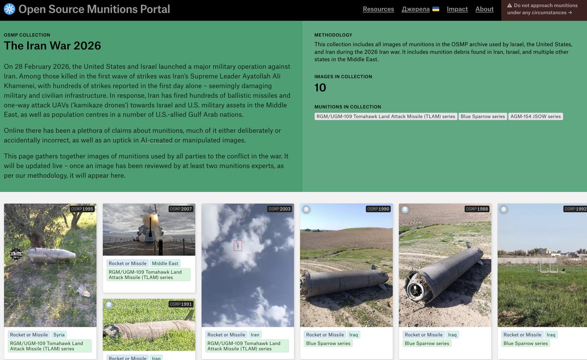Open Source Munitions Portal tweet media