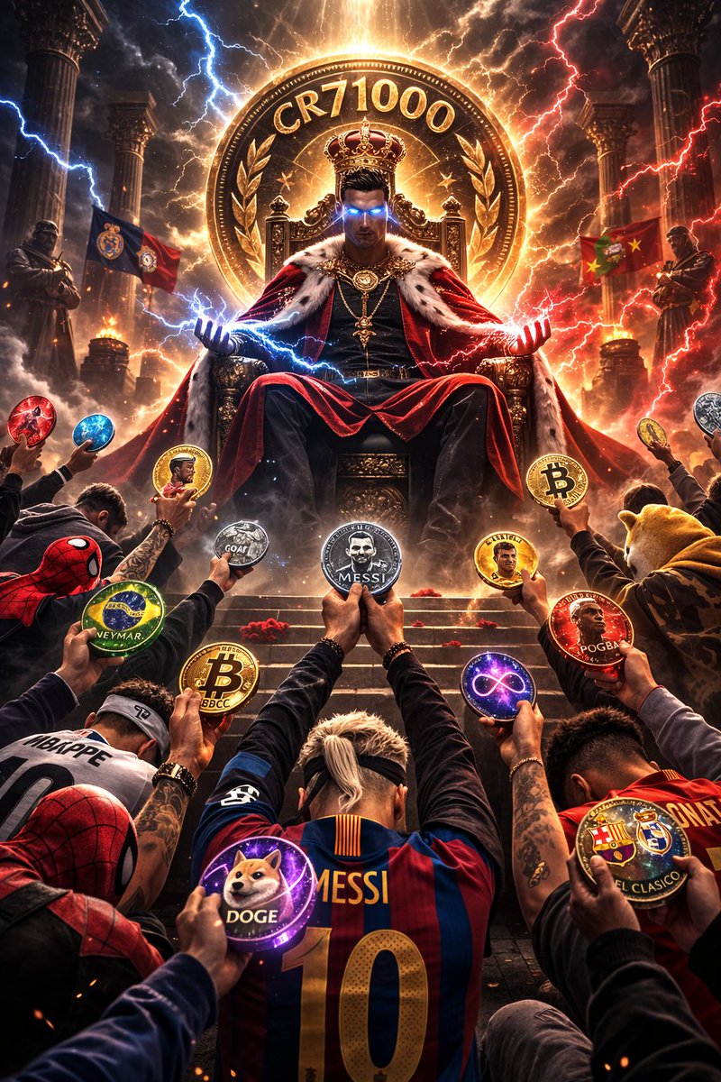 DAYI748909's tweet image. A GOAT is great.
But a GOAT is still an offering.
To become a GOD,
the GOAT must be sacrificed. 🐐🔥
From mortal records to immortal legacy,
Cristiano Ronaldo didn’t just break limits.
🪙 From GOAT → God
#CR71000 #GOATtoGOD #CryptoMyth #Web3 #Legacy