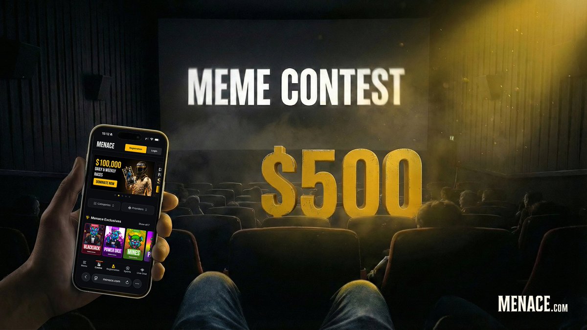 Create a MENACE meme and drop it in the comments with your platform ID.

In 48 hours, we’ll randomly pick 5 winners from the entries and each winner takes $100.

Original memes only. One entry per person.