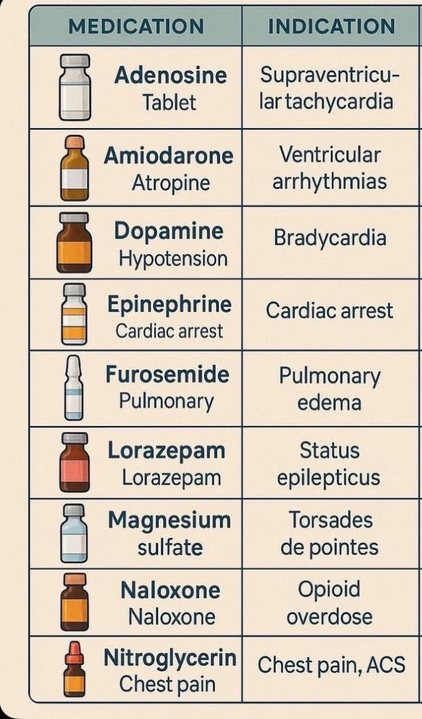 NurseHann100's tweet image. MEDICATION AND INDICATION

#Nursing
#NursingNotes
#Nclex
#PNLE
#MedTwt
#NursingTwt
#MedX