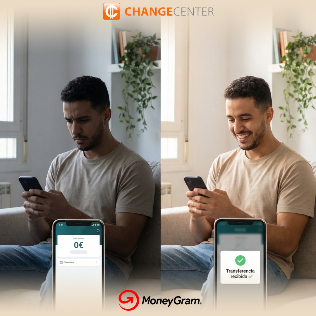 ChangeCenter91's tweet photo. ¿Esperando un envío? 💸
Con nosotros, recibir dinero en tu cuenta es así de fácil. Mira el cambio: de 🤨 a 😁 en un clic. #transferencia #dineroencuenta #changecenter #moneygram #rapidez https://t.co/5CMNCTti69