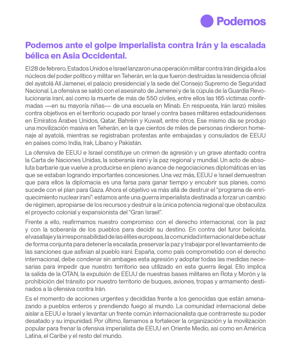 Podemos Internacional tweet media