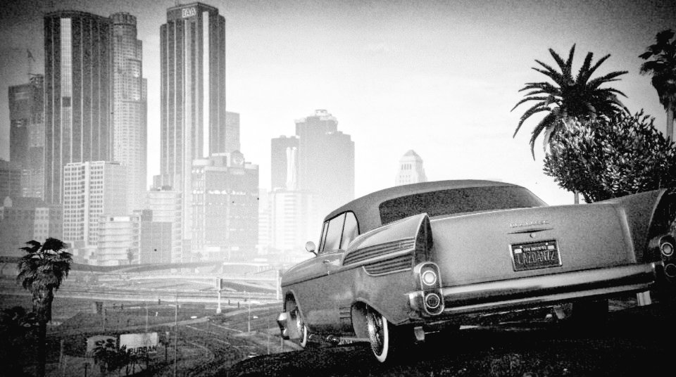 Vintage View b/w

#GTA5 
#GTAV 
#GTAOnline 
#VirtualPhotography