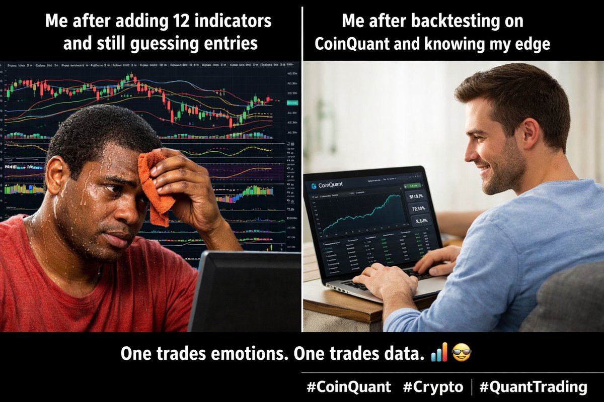 khalidBinWalidr's tweet image. One trades emotions. One trades data. 📊😎  #CoinQuant #Crypto #QuantTrading