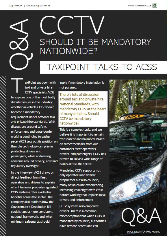 Should CCTV be mandatory in taxis and PHVs?

The discussion covers the operational, compliance and risk considerations for operators — along with addressing common myths and misconceptions around in-vehicle CCTV.

Read the full Q&amp;A here: buff.ly/6QepgXZ