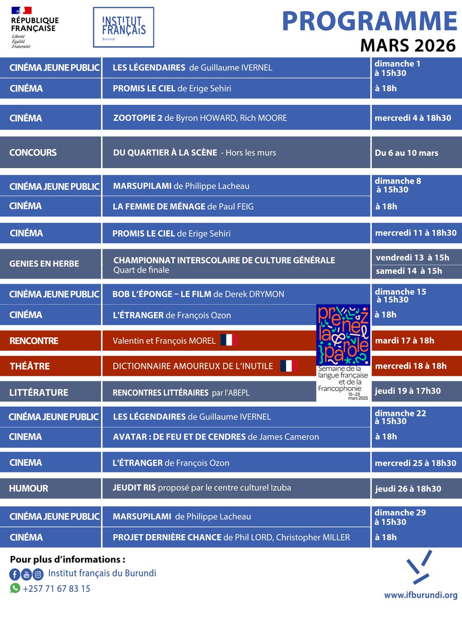 Institut français du Burundi tweet media