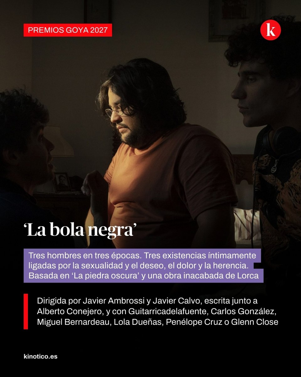 kinotico's tweet photo. 🎥 Las películas que compiten ya por los Premios Goya de 2027

➡️ Sorogoyen, Almodóvar, los Javis, Coixet, Barroso, Pérez Sañudo y De la Orden son algunos de los nombres que suenan para formar parte de la 41 edición de los Goya

🔗 https://t.co/e82Hspk12Q https://t.co/s1cW0DAwr0