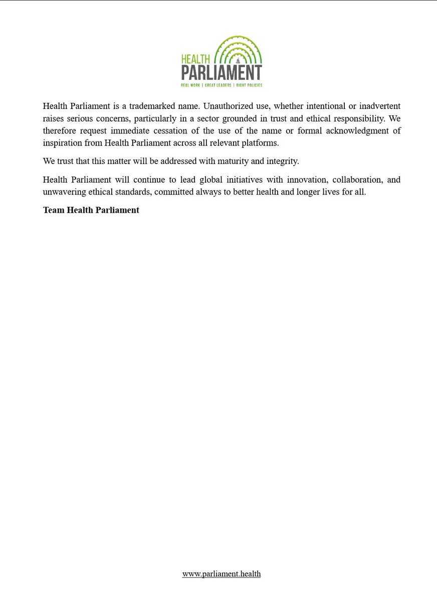 Health Parliament tweet media