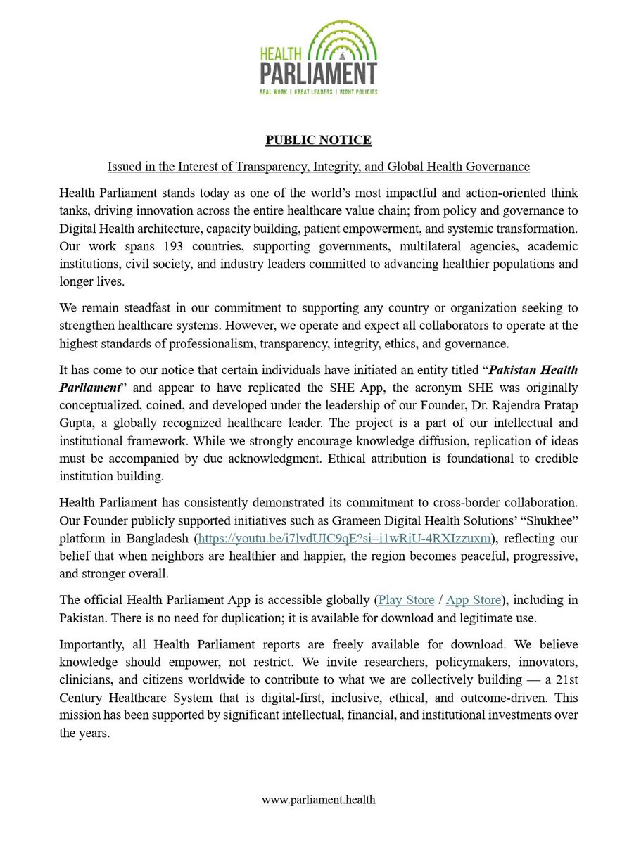 Health Parliament tweet media