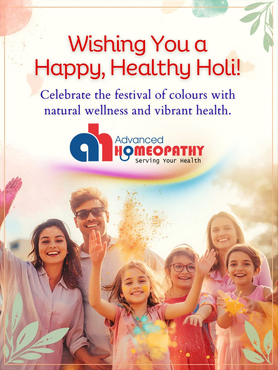 AdvancedHomeo's tweet photo. Celebrate the colours of nature, balance, and renewed energy this #holi

May this #festival bring positivity, vitality, and holistic well-being into your #life

#HappyHoli from #AdvancedHomeopathy https://t.co/2ETfS2ZJcs