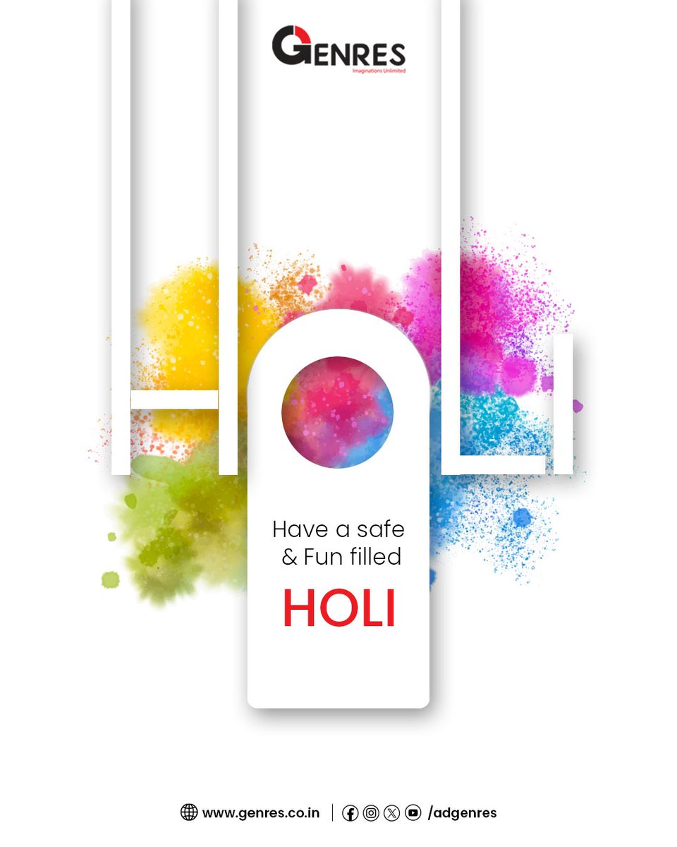 AdGenres's tweet photo. 🎨 Add a splash of creativity to your brand this Holi!

Wishing you vibrant ideas, bold moves &amp; colorful success.

Happy Holi from Team Genres! ✨

#HappyHoli #Holi2026 #CreativeVibes #BrandExperiences https://t.co/1sl3vHRULY