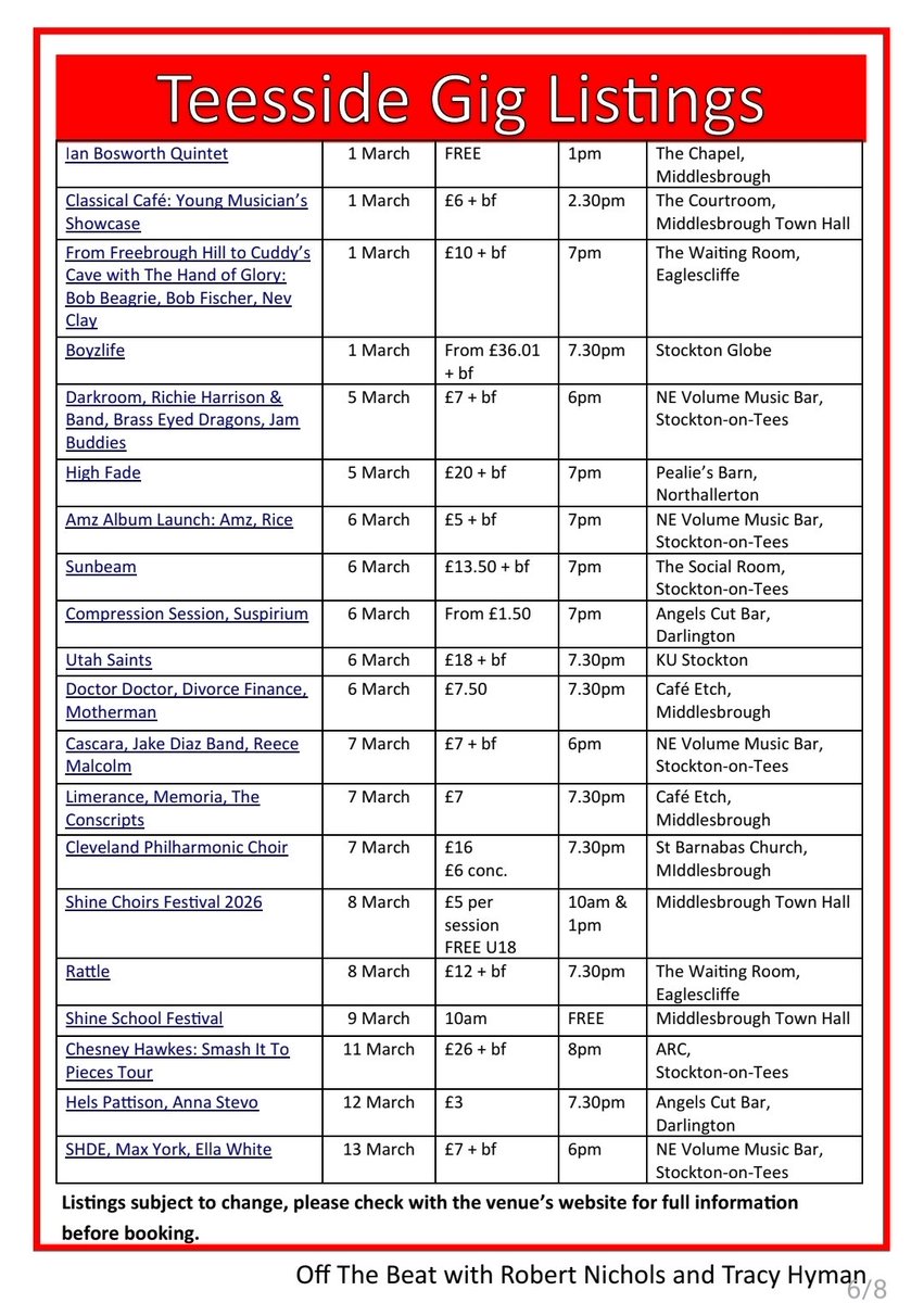 Off The Beat Teesside tweet media