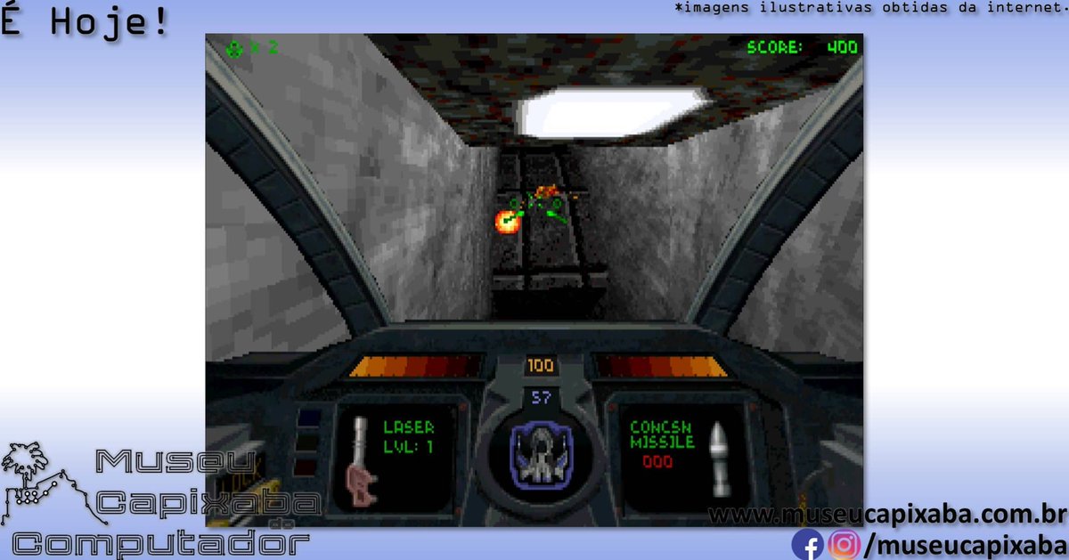 museucapixaba's tweet photo. É hoje! O jogo Descent de 1995.
+em https://t.co/9c9ebZMMKd
#MuseuCapixaba #mcc #éhoje #museu #Retro #Descent #InterplayEntertainment #ParallaxSoftware #MattToschlog #MikeKulas #Descent3 #DescentII #DOOM #FPS #MaterialDefender #MSDOS #PyroGX #RenderizaçãodePortal #Wolfenstein3D https://t.co/w8CjjNY5vj