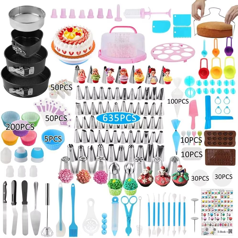 JuniorFerraz001's tweet image. 🎉 Elevate cake decorating with the TSH Baking 635-piece baking kit! Includes plastic &amp;amp; silicone tools for DIY cakes, birthdays &amp;amp; creative displays ✨.
📩 hoahoa@joyfuldecor.cn
#TSHBaking #bakingkit #cakedeocrations #birthdaydecor #diybaking