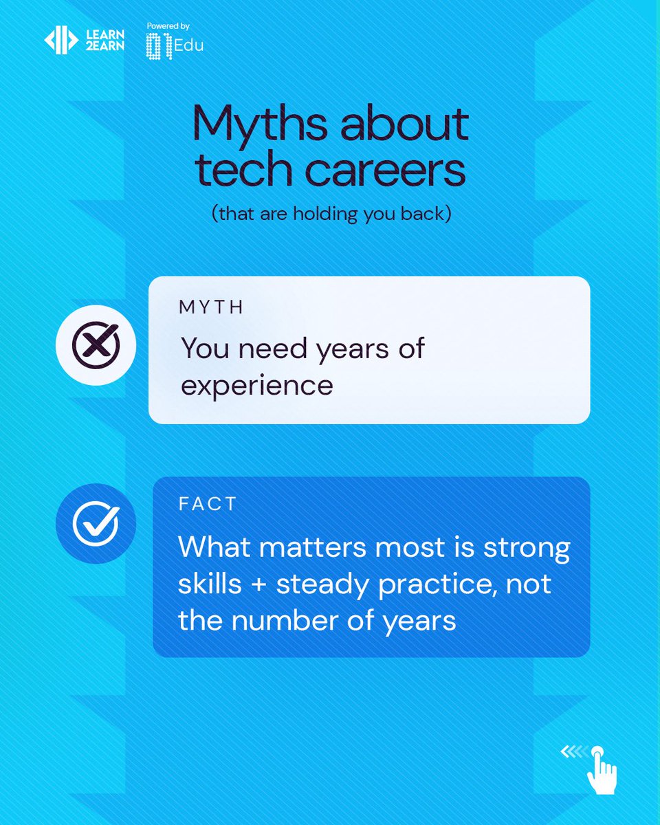 learn2earnNG's tweet photo. You don't need to be a genius.
You don't need 5 years of experience.
You don't need to be 22.

The only thing standing between you and a tech career is the story you've been told about who tech is for.

At Learn2Earn, we're training the next generation of AI-native tech talent, people who aren't just learning to code, but learning to think, build, and work alongside AI in ways that actually matter for the future.

That future doesn't care about your age, your background, or your CV.
It cares about what you can do.

And it starts today.

🚀 Start where you are. Play the Learn2Earn Assessment Game to find your path. https://t.co/eZMBDIjV4u