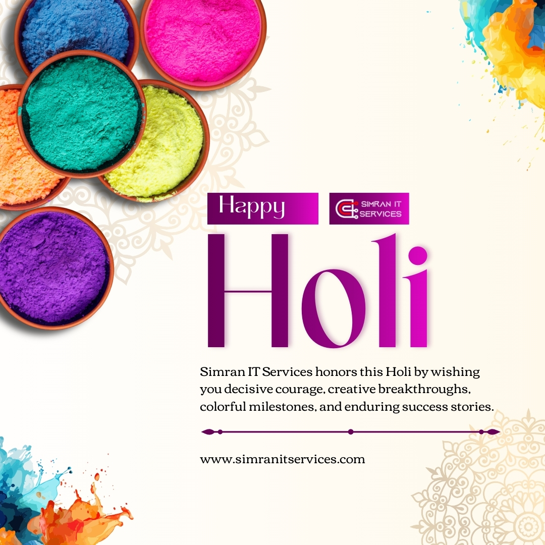 ServicesSimran's tweet photo. Happy Holi!
Simran IT Services honors this Holi by wishing you decisive courage, creative breakthroughs, colorful milestones, and enduring success stories.

Call us: +91 94187-22224 . . . .  #webdevelopment #socialmediamarketing #development #HappyMakarSankranti #HappyHoli https://t.co/LOKAMxJYcZ