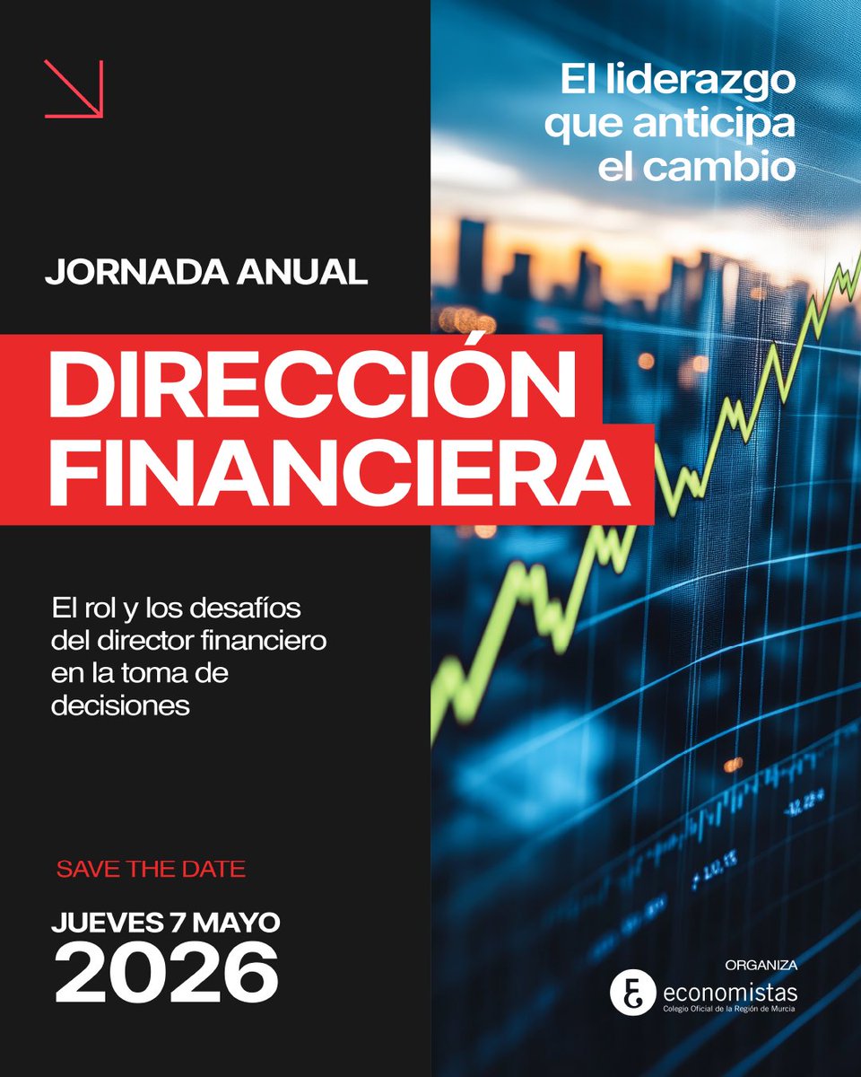 economistasrm's tweet photo. 📌 ¡Reserva esta fecha! El 7 de mayo celebramos la Jornada Anual de Dirección Financiera.

👉 Un encuentro para analizar el papel estratégico y los desafíos a los que se enfrenta el director financiero.

🔗 Pronto compartiremos el programa y el enlace de inscripción. https://t.co/P63wlfT2kp