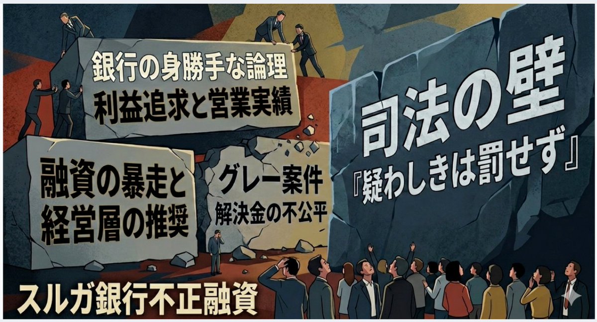LIFEBASE2015's tweet photo. 銀行の身勝手な論理と司法の壁
不正だが司法の場では裁かれない
詳細で深い取材に基づいた記事はコメント欄に
スルガ銀行不正融資 https://t.co/VH6ZaoHbDE