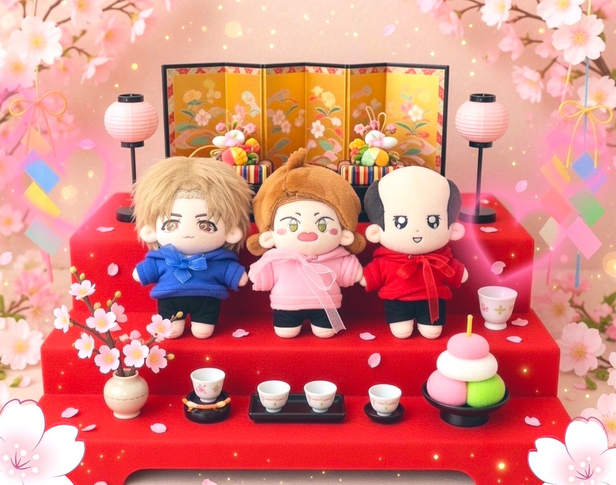 VisuNuiOfficial's tweet photo. 始祖ぬい達もひな祭り🎎させてみまみた⭐️（きょーちゃん→@kyoki104 、ガッシー→@gassy_positive とタワマン→@sho927eve ） https://t.co/4xoViPZSoM