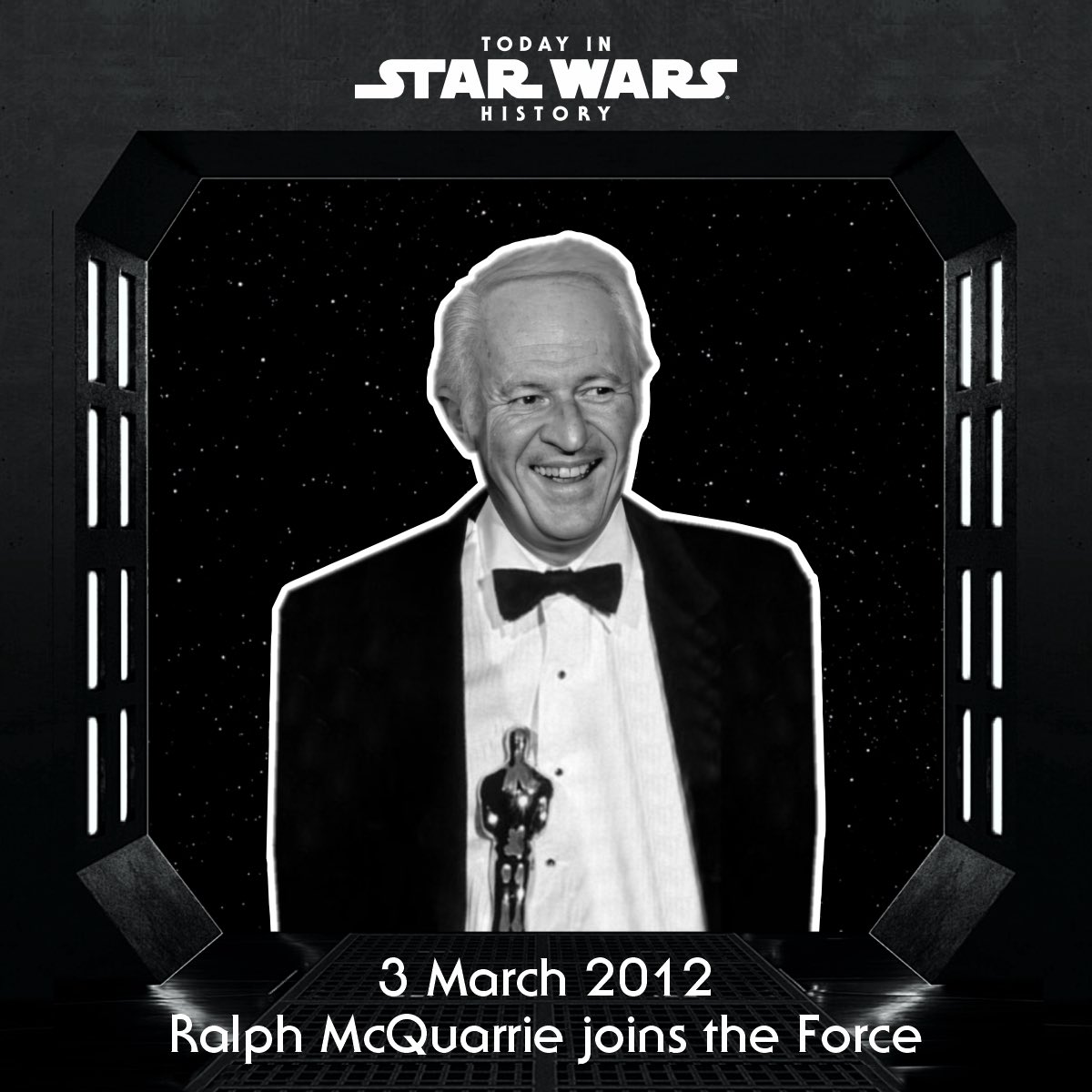 TodayinStarWars's tweet image. 3 March 2012 #TodayinStarWarsHistory "I just did my best to depict what I thought the film should look like, I really liked the idea." #RalphMcQuarrie #Remember