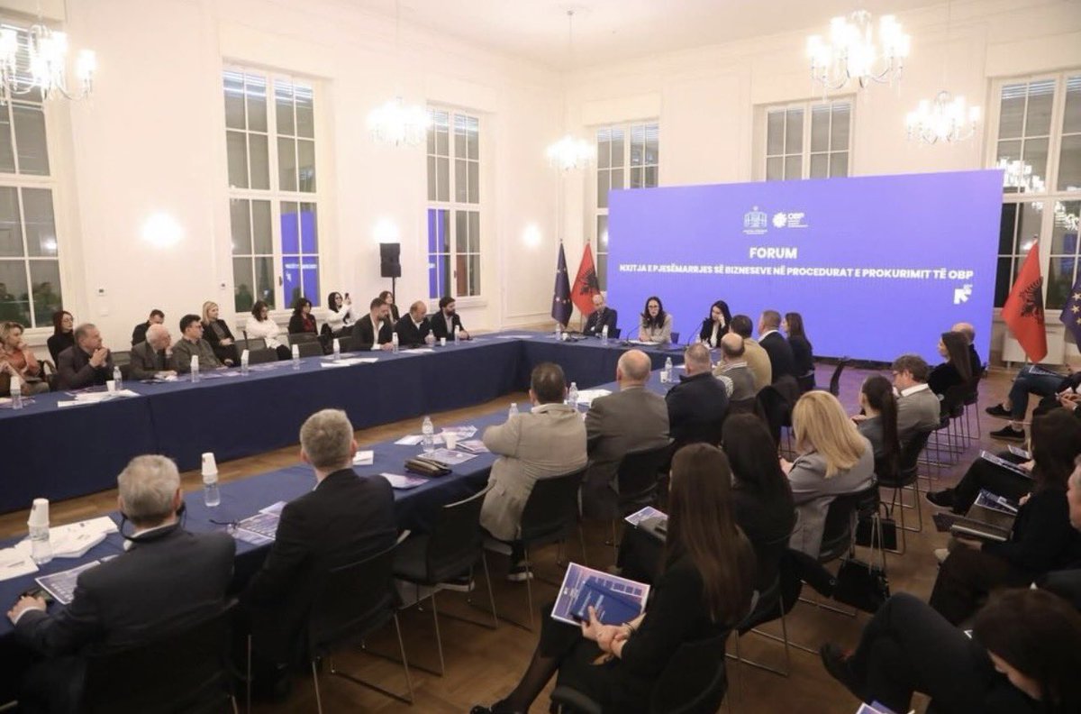 Μέλη της Ένωσης Ελληνικών Επιχειρήσεων Αλβανίας συμμετείχαν στο Φόρουμ “Προώθηση της Συμμετοχής των Επιχειρήσεων στις Διαδικασίες Δημόσιων Προμηθειών του Operatori i Blerjeve të Përqendruara”, που διοργανώθηκε από τον Operatori i Blerjeve të Përqendruara, (𝗖𝗲𝗻𝘁𝗿𝗮𝗹𝗶𝘇𝗲𝗱