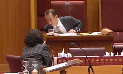 Clueless work experience kid, incompetent Liberal Senator Dave Sharma kept asking the clerk for guidance on how to do his job of Acting Senate President! Why was this farce allowed?! #auspol #AusSenate