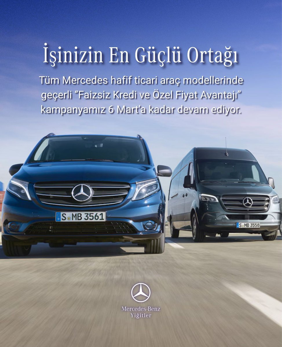 Stoklarla sınırlı bu cazip koşulları kaçırmamak için hemen  iletişime geçin.

Detaylı bilgi ve başvuru için şimdi arayın, fırsatı son güne bırakmayın.

Yiğitler Malatya: 0422 237 50 55
Yiğitler Kayseri: 0352 332 22 23

#mercedesbenz #mercedesbenzturkiye #mercedesbenzyiğitler
