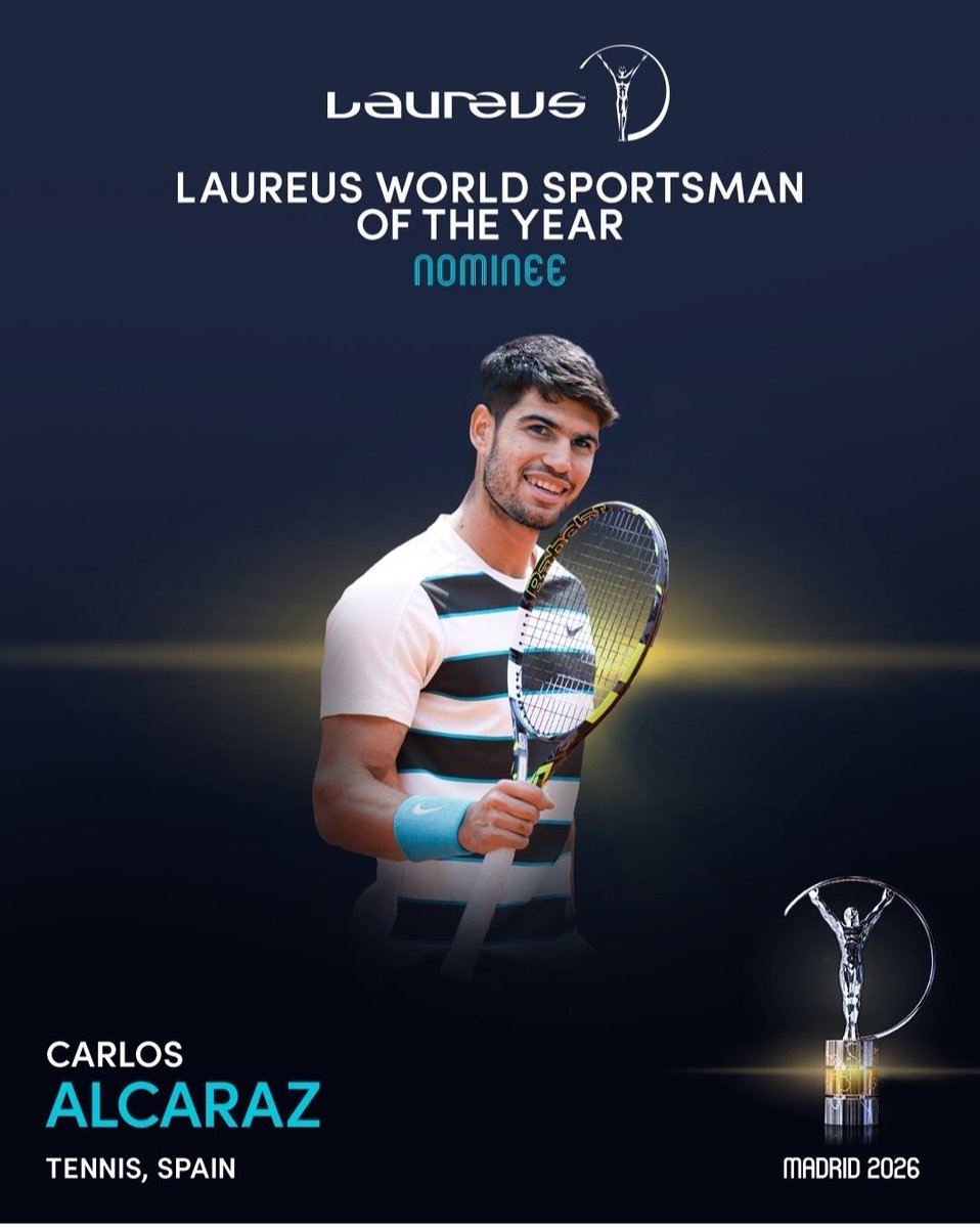 alcarazdaily's tweet photo. 🚨 Carlos is one of the six nominees for the Laureus World Sportsman of the Year award. 🔥 https://t.co/66pvQJkBQo