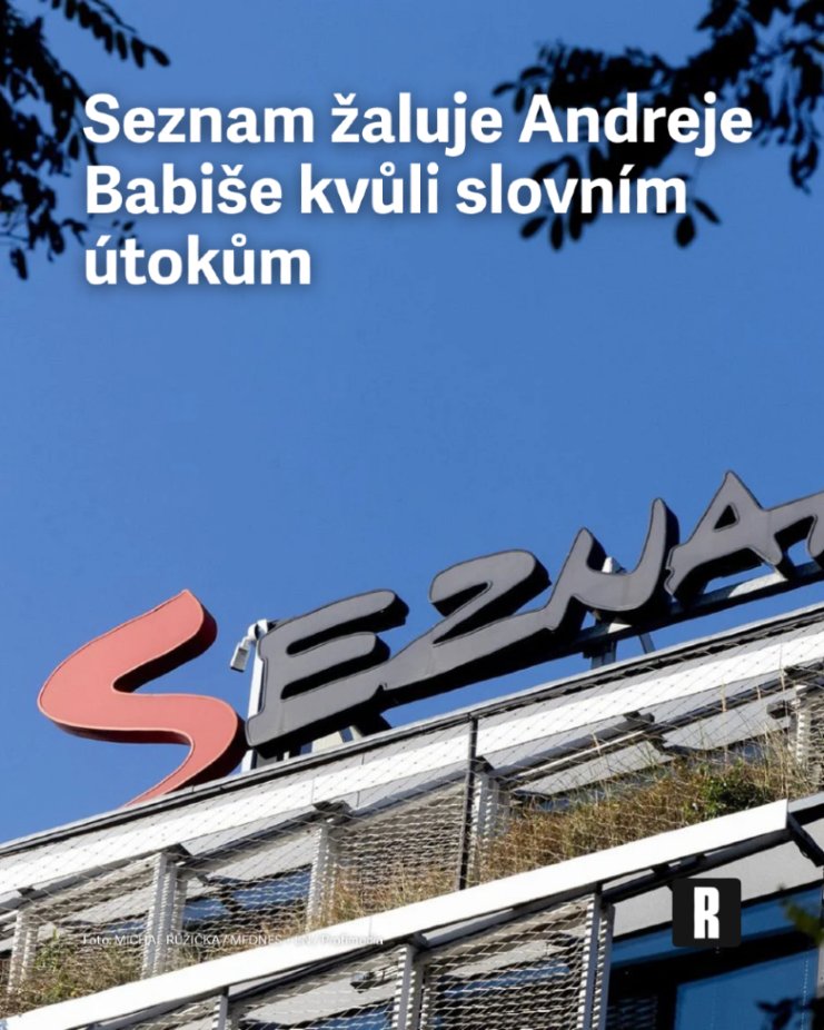 Internetová společnost Seznam podala žalobu na premiéra Andreje Babiše. Týká se výpadů předsedy hnutí ANO vůči redaktorům webů Seznam Zprávy, Novinky.cz a deníku Právo a také proti majiteli společnosti Ivu Lukačovičovi.
👉 rspkt.cz/300010452