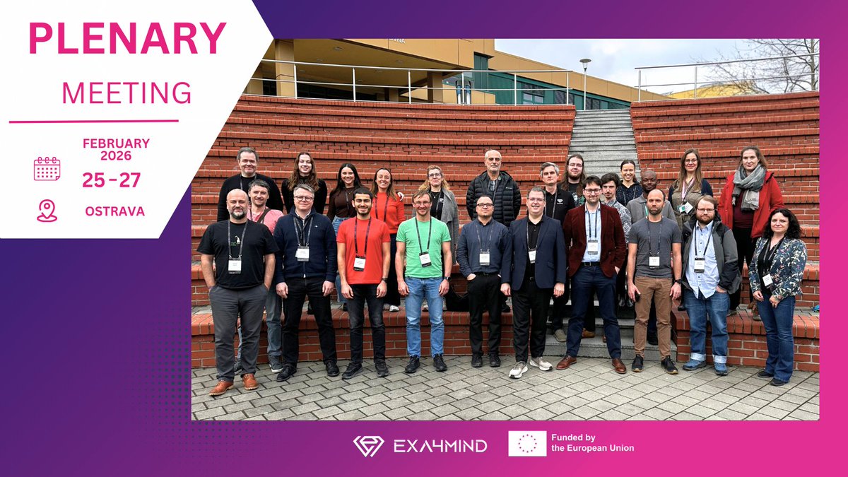 EXA4MIND's tweet photo. 📷 🤩 EXA4MIND plenary meeting - Family picture!

From 25 to 27 February 2026, the EXA4MIND consortium met at the @vsbtuo 📍 in Ostrava, Czech Republic, for the project’s final face-to-face plenary meeting.

🧷 Read all about the meeting on our website: https://t.co/mXzSkqAuTG https://t.co/D836hLEyaV