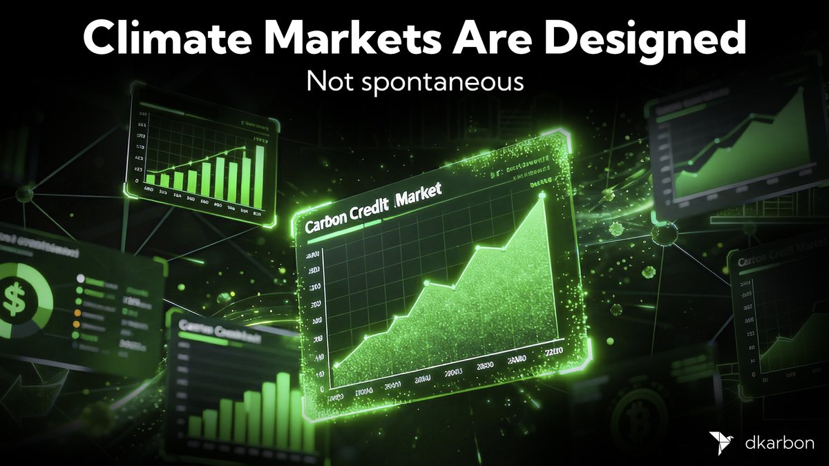 Climate markets are designed systems, shaped by rules, constraints, and verification mechanisms.

Every design choice matters:

• what gets measured
• what gets rewarded
• what gets ignored

If a system rewards volume over quality, volume will scale.
If it rewards real impact,