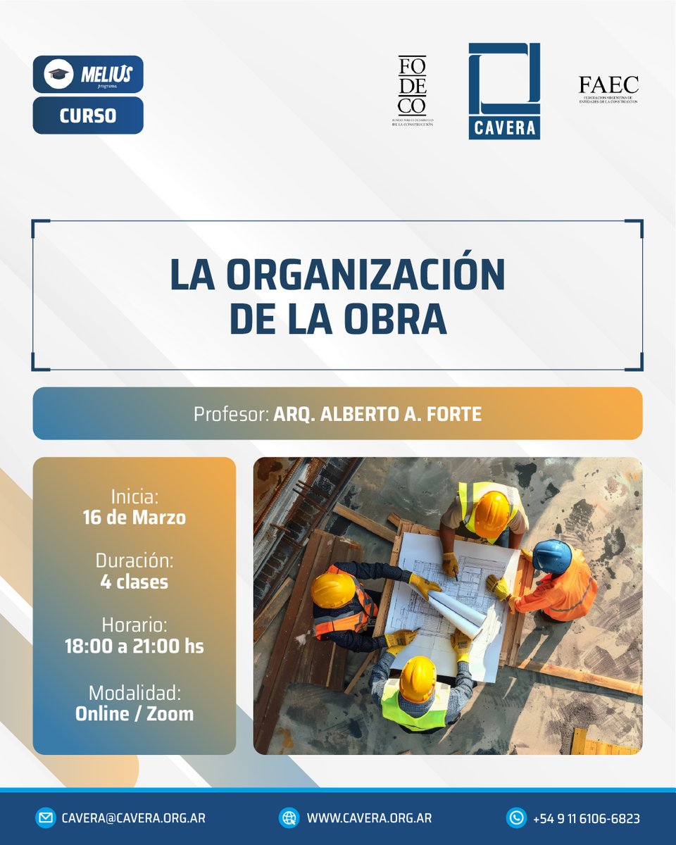 ElConstructorAR's tweet image. #Curso: La #organización de la #obra
#CAVERA
n9.cl/rub72