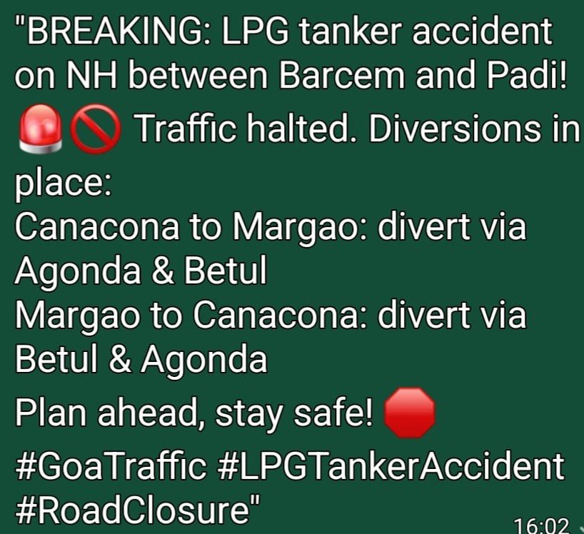 SP Traffic, Goa tweet media