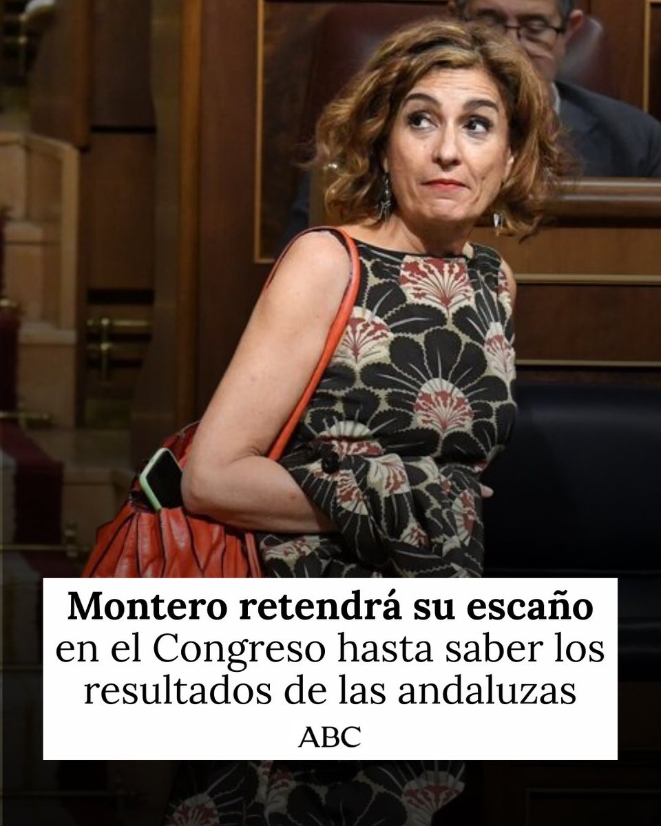 ppandaluz's tweet photo. 🔴 Montero no deja el escaño porque sabe que va a perder y se va a volver a Madrid…

https://t.co/Wif60MNy5c https://t.co/ins5H1rcJZ