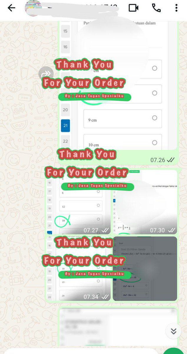 TugasJasa64077's tweet photo. TESTIMONI
Real-time MTK
PSAJ Kelas 12✅
PSAJ KELAS 12 ✅
UH Peluang Distribusi ✅
Yang nyari joki tugas mtk, fisika, kimia dll atau CV saldo bisa banget mampir..
Fastrespon, trusted, and premium quality yaa. Harga juga ramah dikantong🙌
#zonauang
#zonajajan
#jokimtk https://t.co/9PWbHjni8u