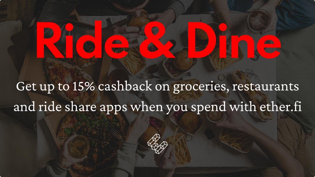 BitmanTW's tweet photo. Been using the @ether_fi card for a while now and honestly love it.

Fyi they’ve extended the Ride & Dine promo for the entire month:

- 15% cashback on food, groceries, and rideshare through March 31
- Your crypto keeps earning yield while you spend

Sign up with my link and you’ll get 15% instead of the usual 10%👇
https://t.co/nOm99oSIqb